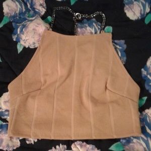 Topshop Chain Back Crop Top